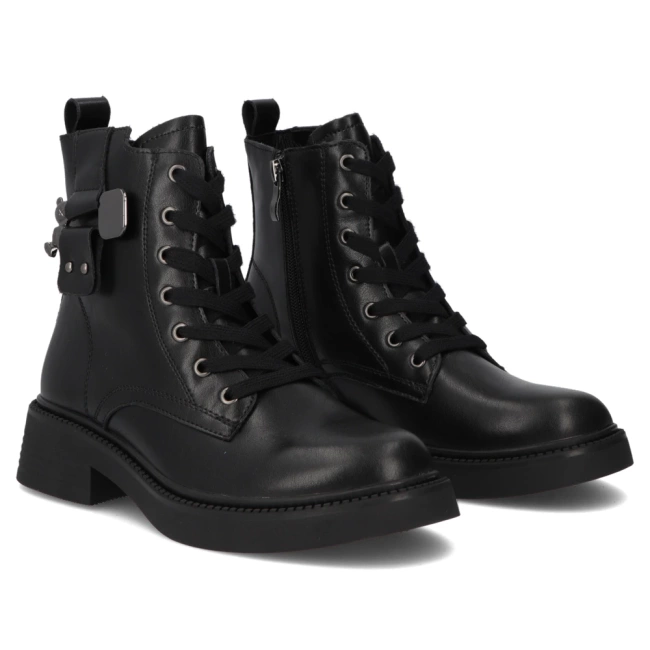 Leather ankle boots Filippo DBT7151/25 BK black