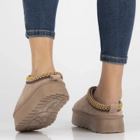 Fur slippers Filippo DK6662/24 BE beige
