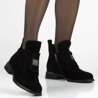 Leather ankle boots Filippo DBT7244/25 BK black