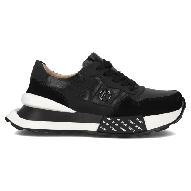 Leather sneakers Filippo DP6762/25 BK black