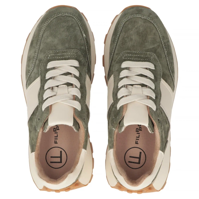 Leather sneakers Filippo DP7112/26 KH khaki