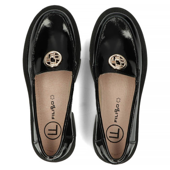 Leather shoes Filippo DP3712/22 BK black