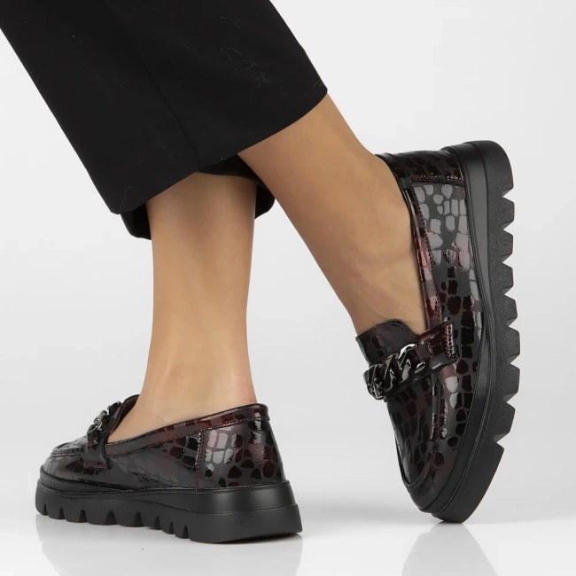 Leather shoes Filippo DP6467/24 BG maroon