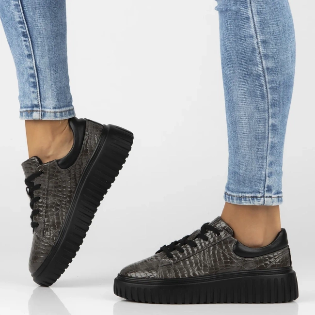 Leather sneakers Filippo DP6766/25 GR grey