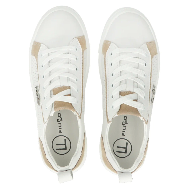 Leather sneakers Filippo DP6040/24 WH BEwhite