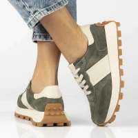 Leather sneakers Filippo DP7112/26 KH khaki