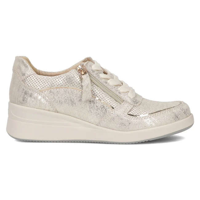 Leather sneakers Filippo DP6209/24 GO gold