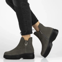 Leather ankle boots Filippo DBT7274/25 GR grey