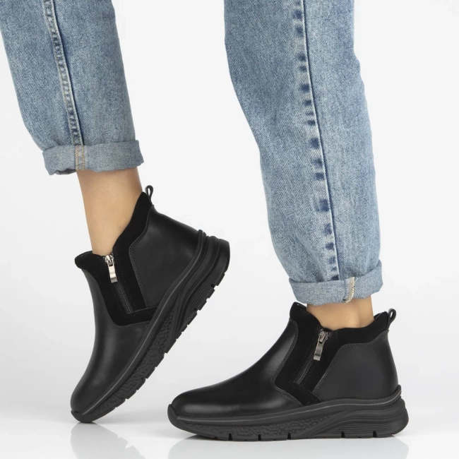 Leather ankle boots Filippo DBT7292/25 BK black