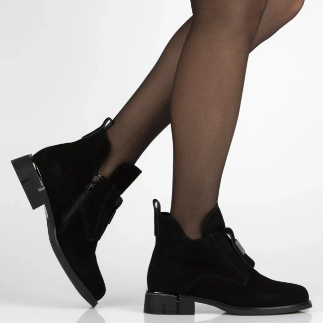 Leather ankle boots Filippo DBT7244/25 BK black