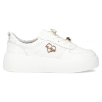 Skórzane sneakersy Filippo DP6784/25 WH białe