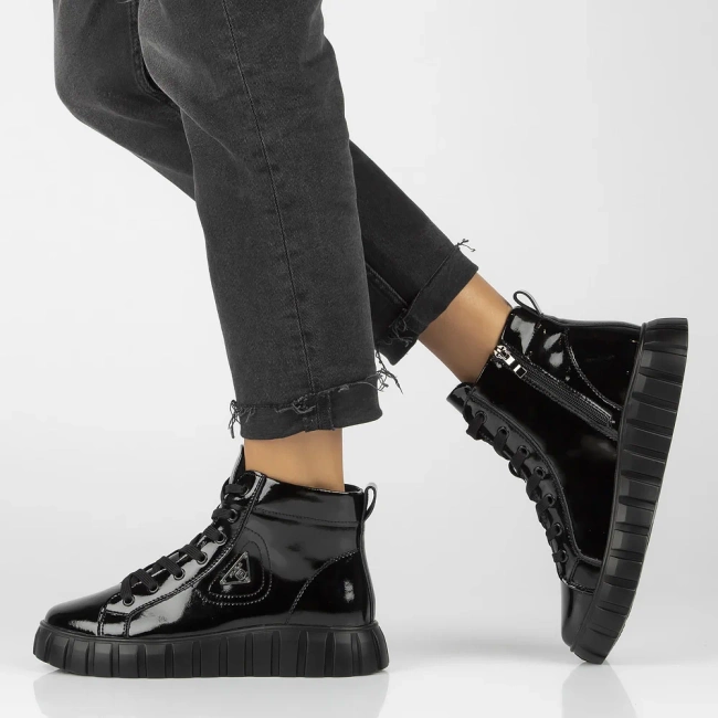 Leather boots Filippo DBT4146/25 BK black