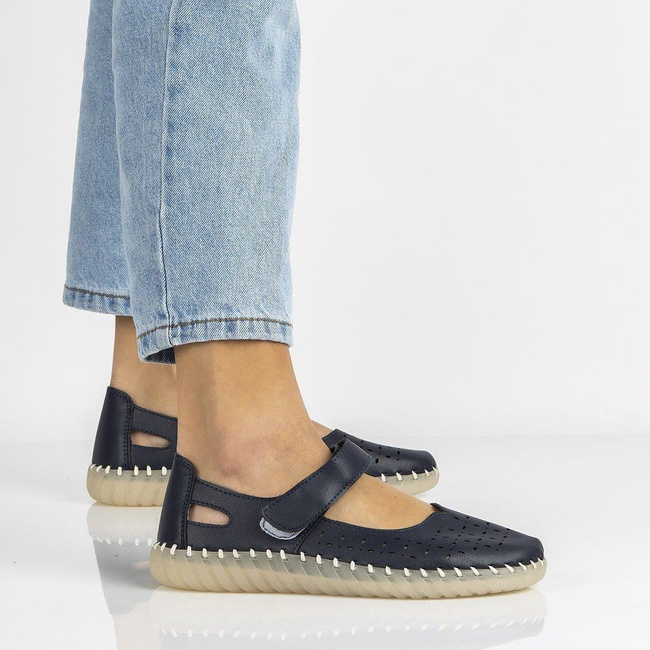 Leather shoes Filippo DP1262/20 NV navy blue