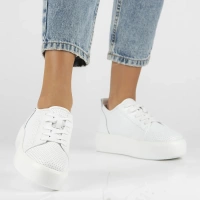 Leather sneakers Filippo DP6116/25 WH white