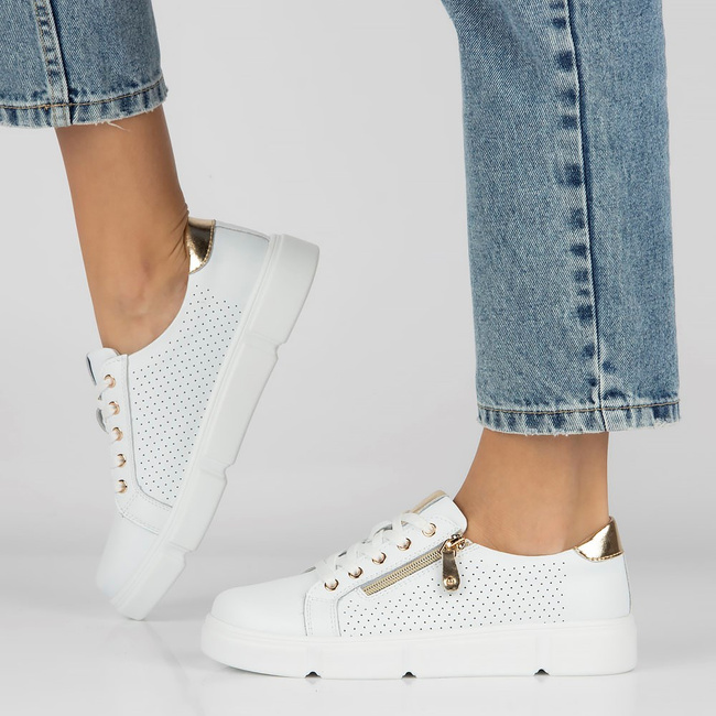 Leather shoes Filippo DP4528/23 WH white