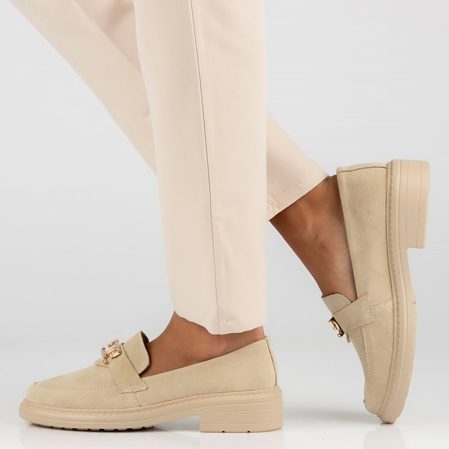 Leather shoes Filippo DP4523/23 BE GO beige