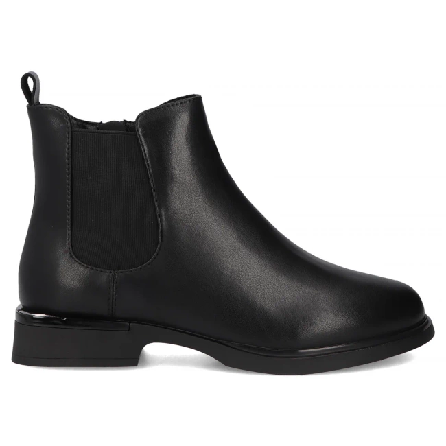 Skórzane botki Filippo DBT7197/25 BK czarne