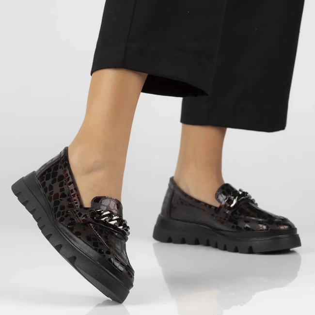 Leather shoes Filippo DP6467/24 BG maroon