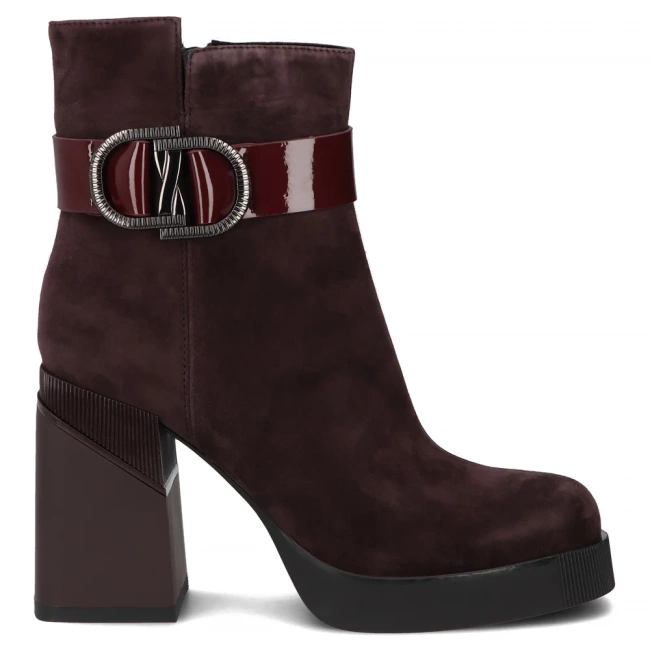 Leather ankle boots DBT7183/25 BG maroon