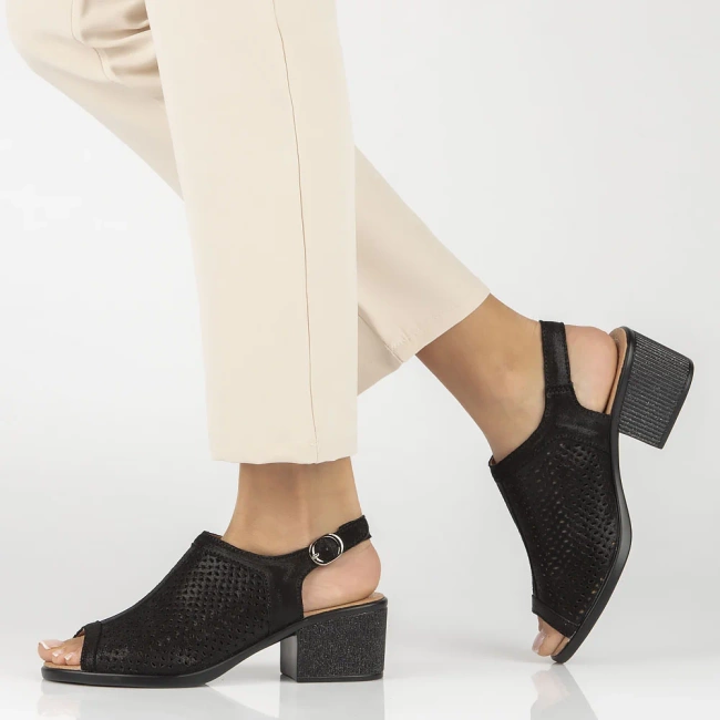 Leather sandals Filippo DS4475/24 BK black