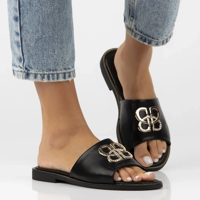 Klapki Filippo DK6905/25 BK czarne