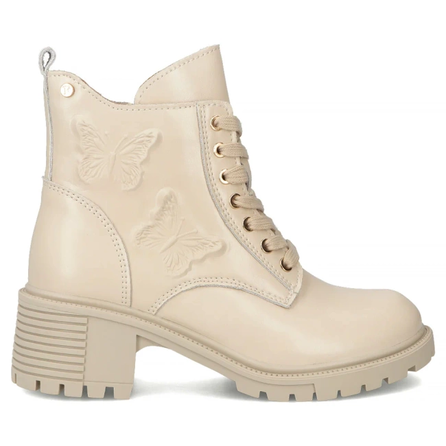 Leather ankle boots Filippo DBT7133/25 BE beige