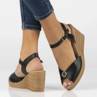 Leather sandals Filippo DS6026/24 BK black