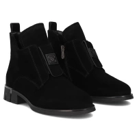 Skórzane botki Filippo DBT7244/25 BK czarne