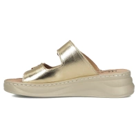 Skórzane klapki Filippo DK7044/25 GO złote