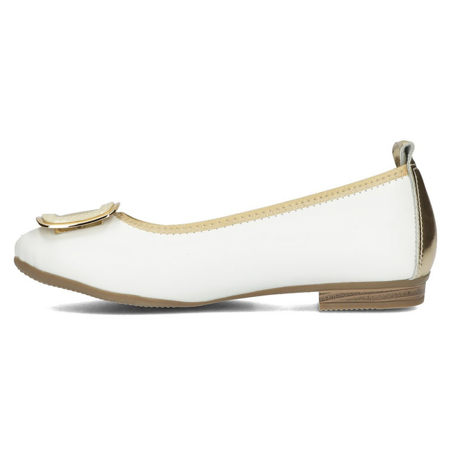Skórzane baleriny Filippo DP3661/23 WH białe