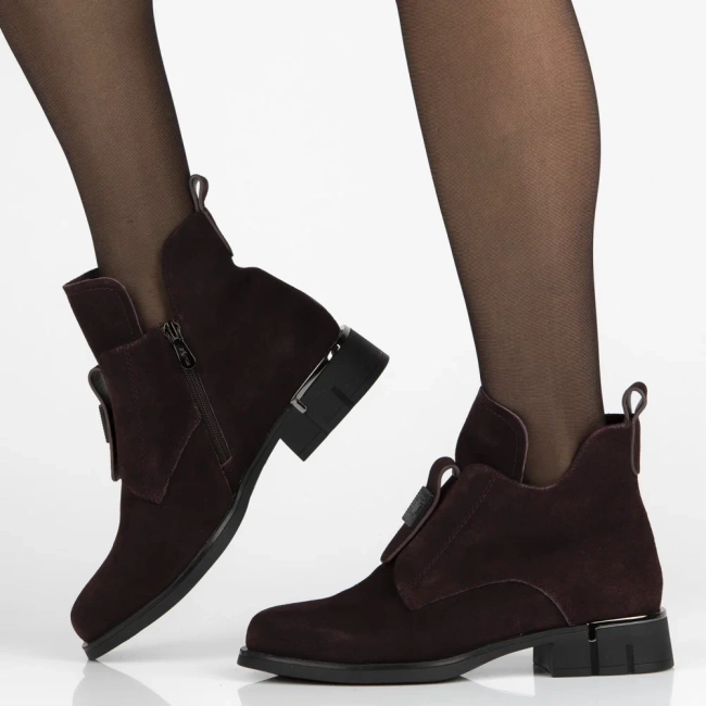 Leather ankle boots DBT7244/25 BG maroon