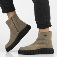 Leather ankle boots DBT6301/25 TP taupe