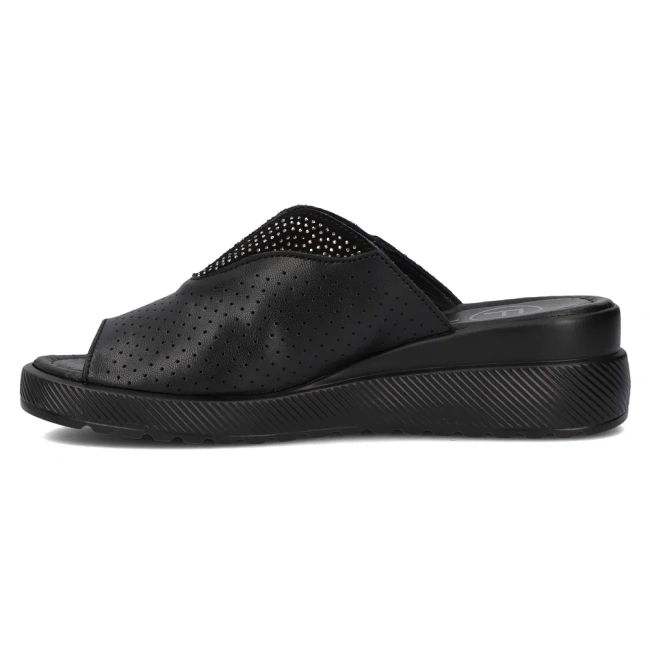 Leather flip-flops Filippo DK6146/24 BK black