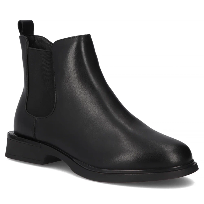 Skórzane botki Filippo DBT7197/25 BK czarne