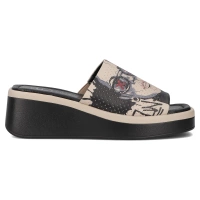 Skórzane klapki Filippo DK6820/25 BE beżowe