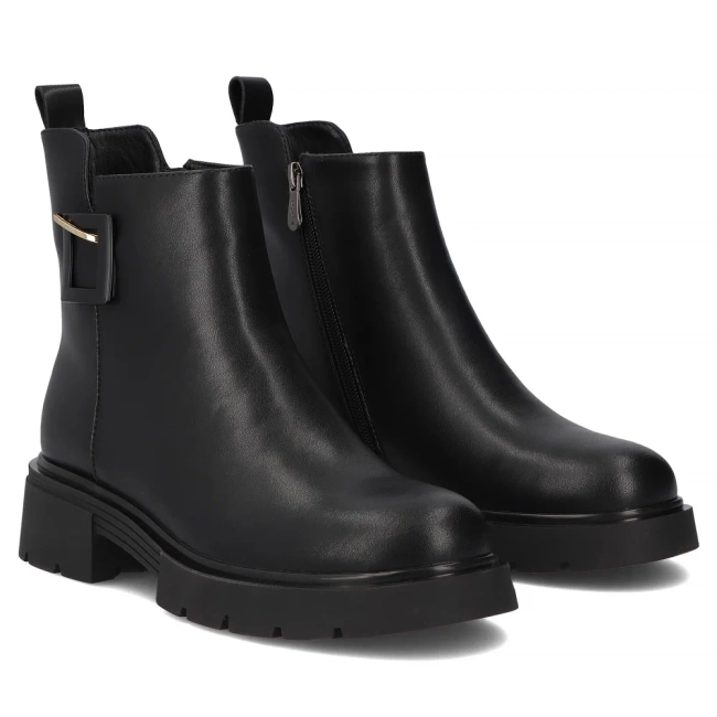 Leather ankle boots Filippo DBT7185/25 BK black