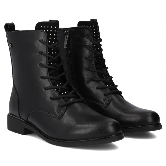 Skórzane trzewiki Filippo DBT4747/25 BK D czarne