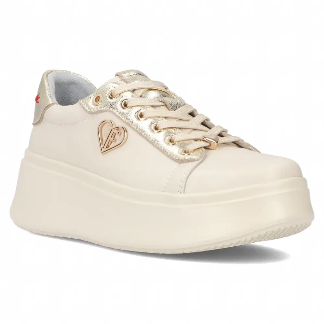 Leather sneakers Filippo DP6792/25 BE beige