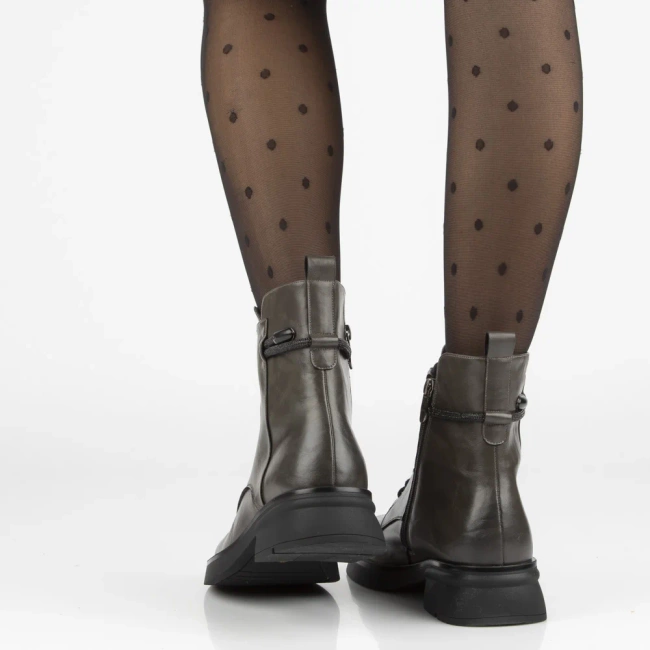 Leather ankle boots Filippo DBT7453/25 GR grey