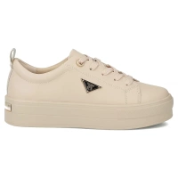 Skórzane półbuty na platformie Filippo DP3533/25 BE L beżowe