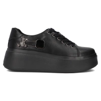 Leather sneakers Filippo DP6423/25 BK black