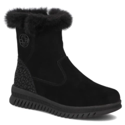 Skórzane botki Filippo DBT7271/25 BK czarne