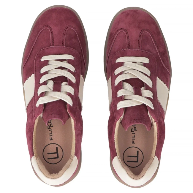 Leather sneakers Filippo DP6770/25 BG maroon