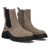 Skórzane botki na platformie Filippo DBT6384/24 TP taupe