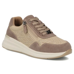 Skórzane sneakersy Filippo DP7101/25 BE beżowe