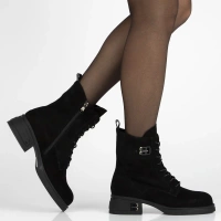 Leather ankle boots Filippo DBT7181/25 BK black