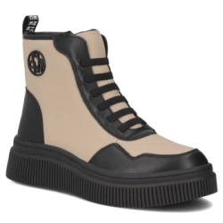 Leather ankle boots Filippo DBT7298/25 BE BK beige