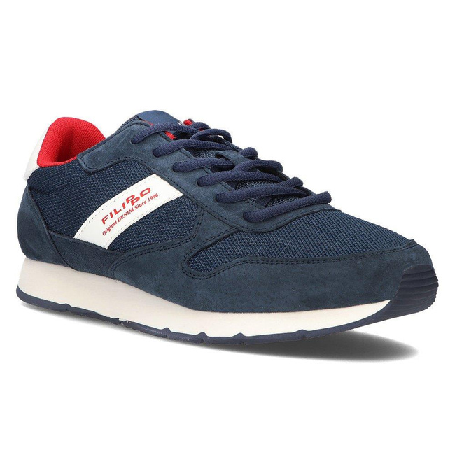 Leather shoes Filippo MSP2117/21 NV navy blue