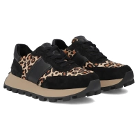 Leather sneakers FilippoDP7112/25 BK LEO black