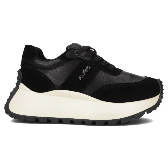 Skórzane sneakersy Filippo DP6785/25 BK czarne